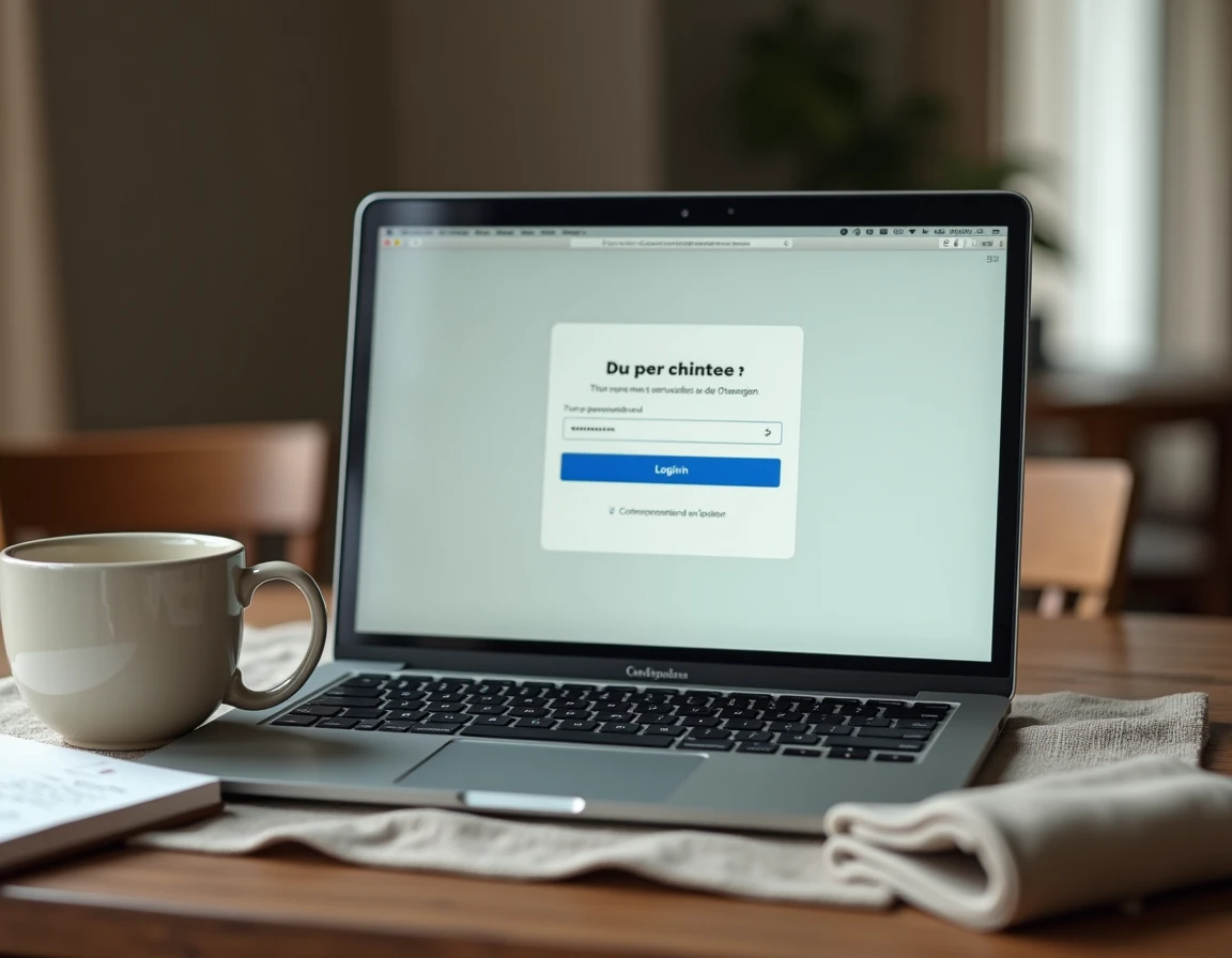 Écran d'ordinateur portable affichant une page de connexion à une ancienne boîte mail avec authentification à deux facteurs pour sécuriser un compte Alice ADSL ou Free