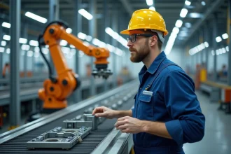 Robots industriels optimisant les lignes de production modernes